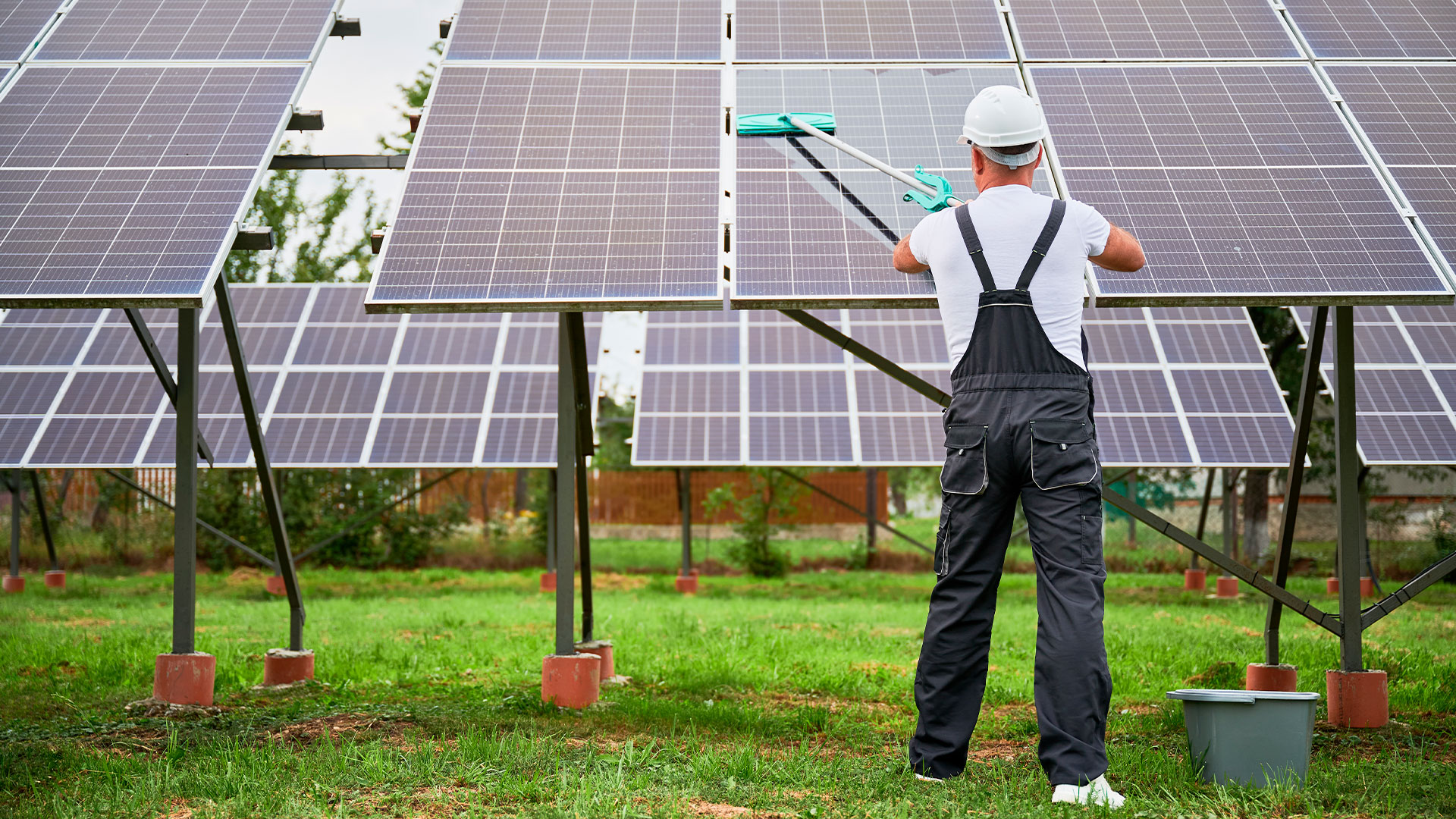 Manutenzione del verde e lavaggio impianti fotovoltaici a terra